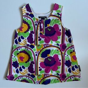 Marimekko Girls Vintage Floral Poppy Shift Dress - 12M